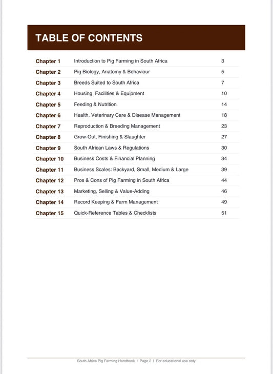 Detailed Pig Farming Handbook FarmWise SA